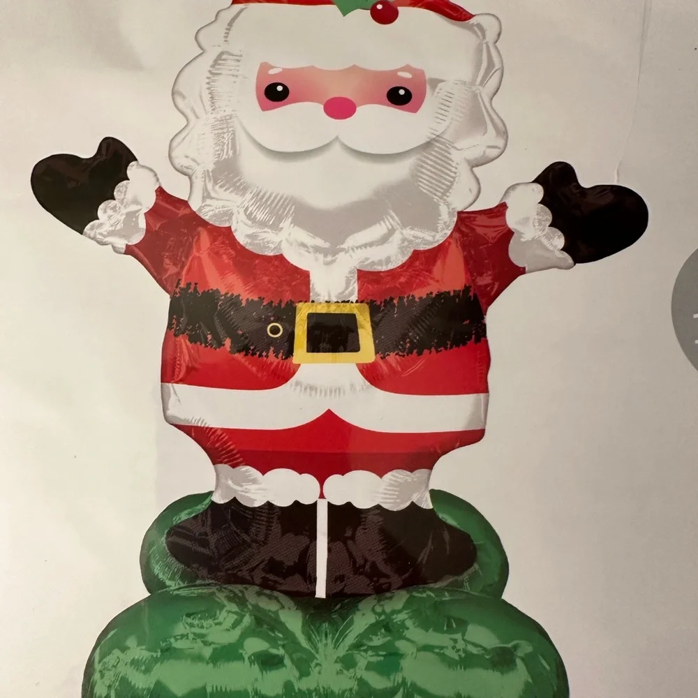 Christmas Decorations Balloons Santa Claus Foil Jumbo Airloonz Latex Party 3 Ft